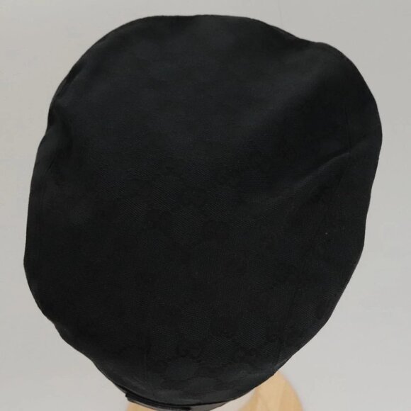 GUCCI GG Canvas Hunting Cap Hat S Black Auth yk16802V - Picture 6 of 14